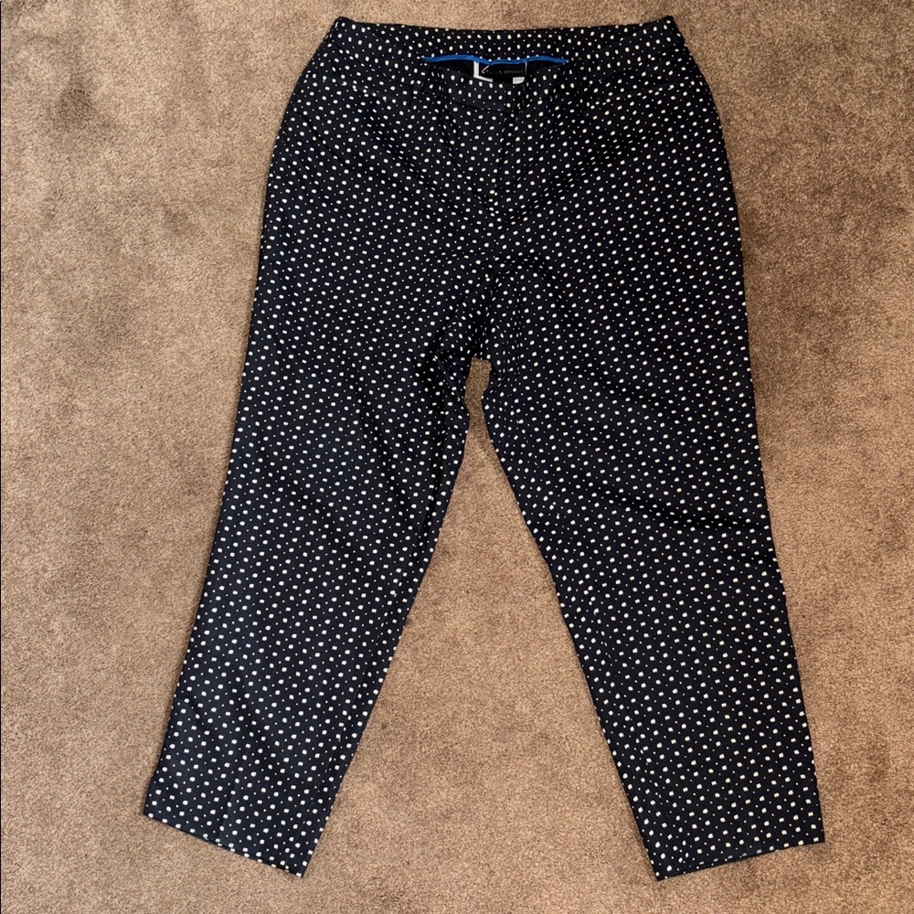 Women’s Black Polka Dot Ankle Pants